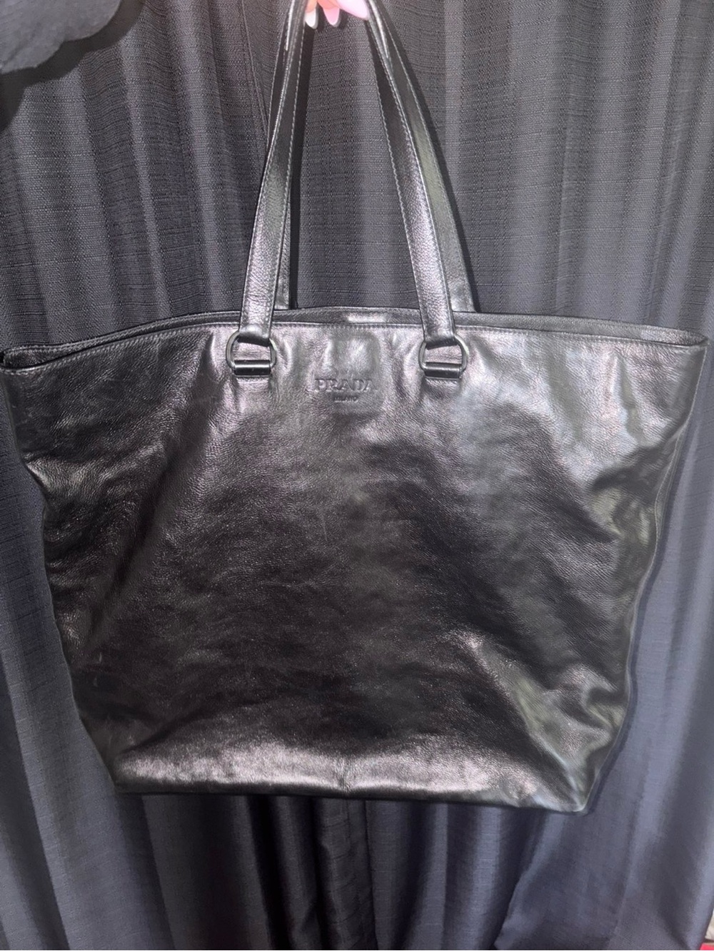 Prada Black Leather Tote